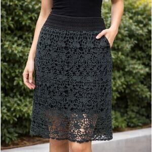 Breeze Ever Floral Crochet Skirt